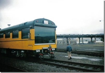 End of Chicago & North Western Inspection Car #420 Fox River at Union Station in Portland, Oregon on September 26, 1995