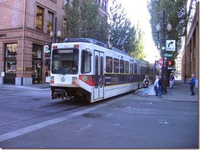 IMG_3626 TriMet MAX Type 1 Bombardier LRV #101 in Portland, Oregon on September 10, 2008