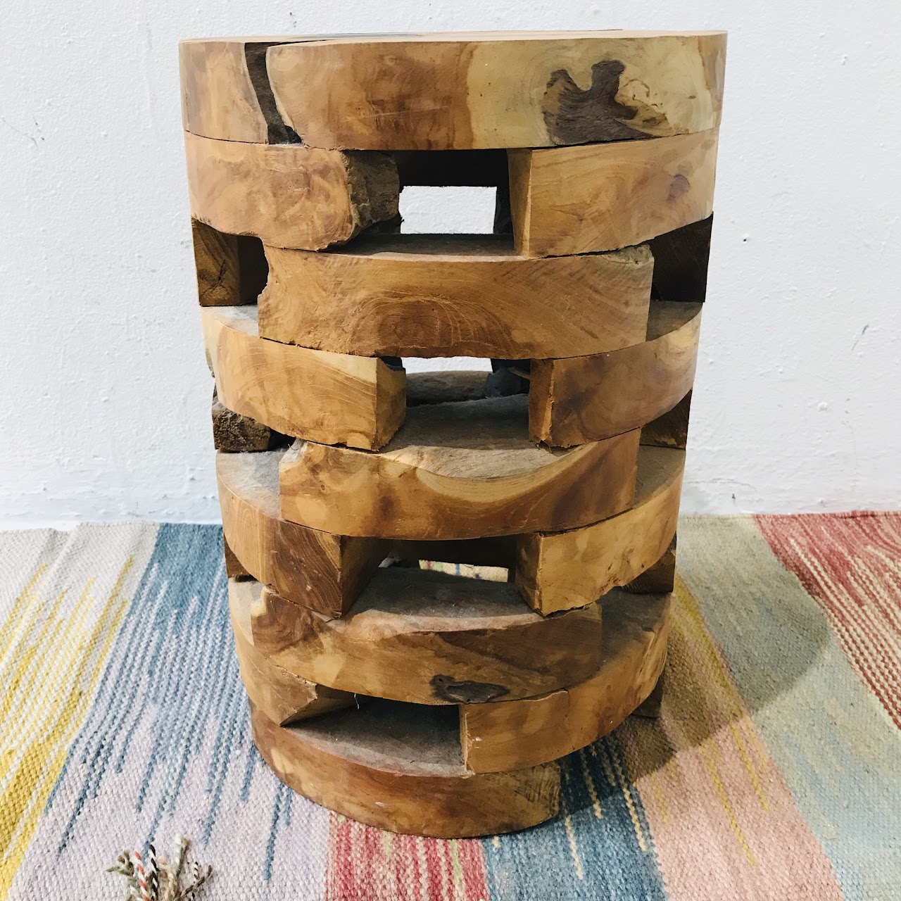 Teak Slab Accent Table