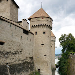 Chillon Castle in Switzerland in Veytaux, Switzerland 