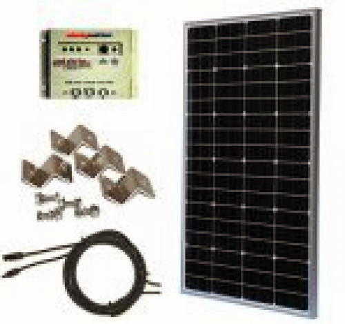 Windynation Complete Monocrystalline 100 Watt Solar Panel Kit