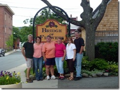 Dan, Tricia, Gin, Syl, Darlene and Doug at the Bridge of Flowers