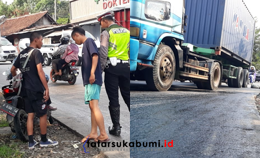 
Hati-hati Akibat Tumpahan Oli di Tanjakan Cibadak, Banyak Motor Terjatuh
