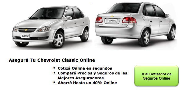 Seguros de Auto para Chevrolet Classic