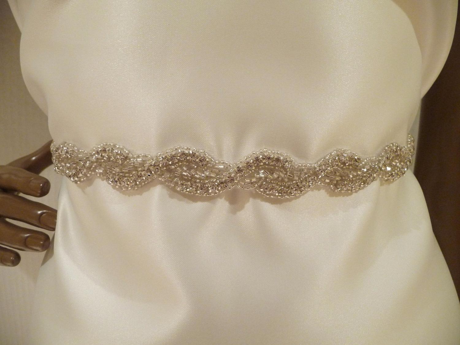 crystal wedding sashes