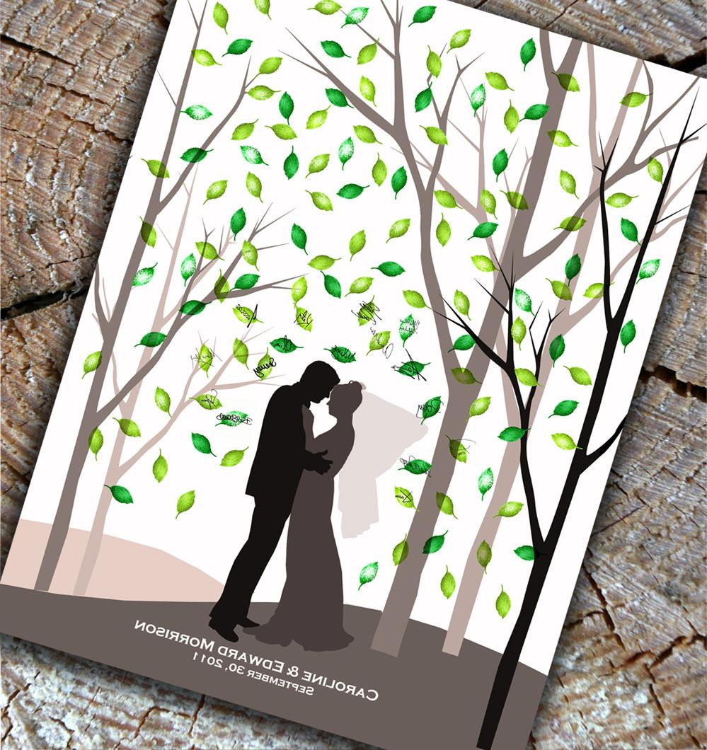 Wedding fingerprint print tree