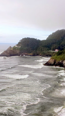 A look at Heceta Head Lighthous from a Scenic Viewpoint further south on 101 between the lighthouse and Sea Lion Caves