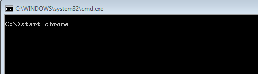 Open chrome from command prompt