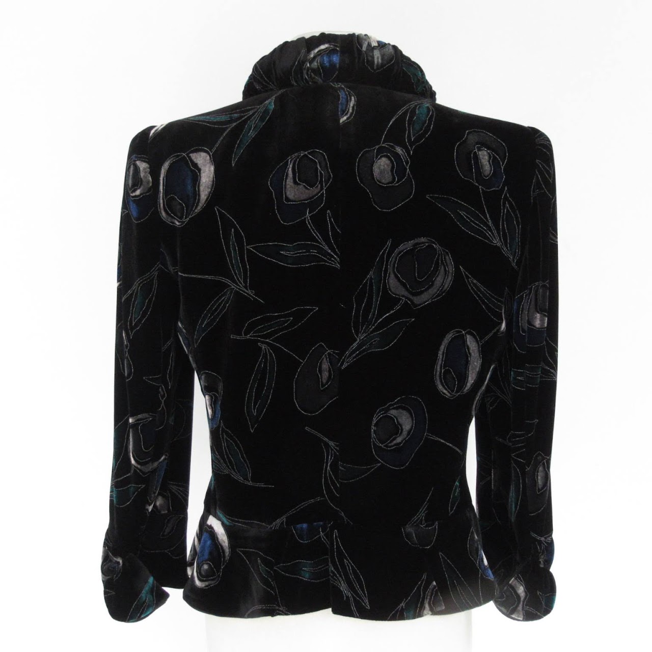 Giorgio Armani Painted Silk Velvet Blazer