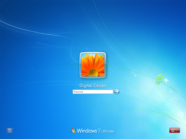 Schermata di accesso a Windows 7