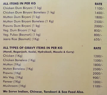 Sunrise Foods menu 