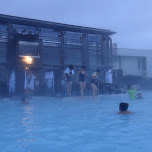 the lagoon is very popular among Japanese & Chinese tourists in Grindavík, Iceland 