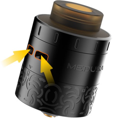 geekvape medusa rdta airflow thumb%25255B2%25255D - 【RDTA】「Geekvape Medusa RDTA」レビュー。メデゥーサRDTA！漆黒の高級VIPライクな爆煙フレイバードリッパー！【電子タバコ/爆煙/アトマイザー】