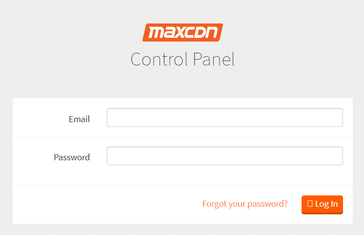 Ouvrez votre navigateur préféré et accédez à la connexion MaxCDN