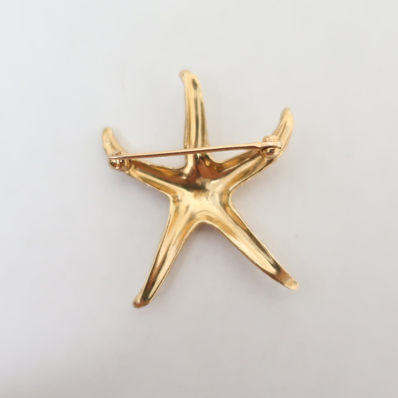 14K Gold Starfish Brooch