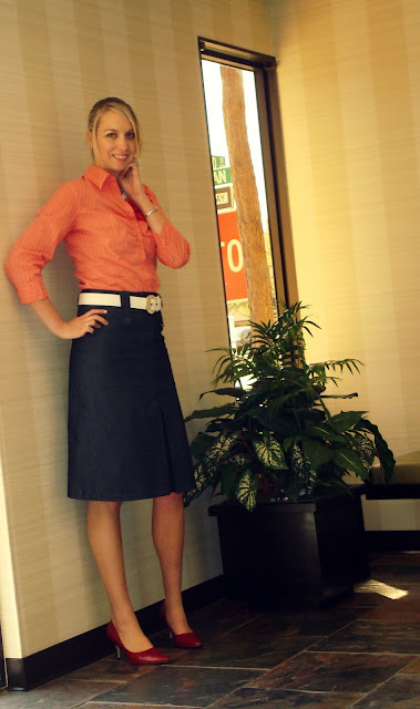coral and denim