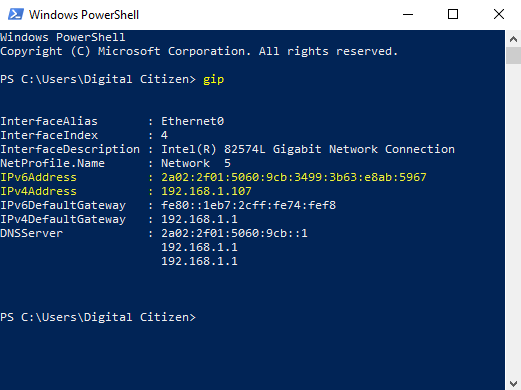 Windows, ที่อยู่ IP, IPv4, IPv6