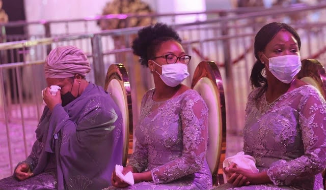 TB Joshua's wife cries at his lying in state service