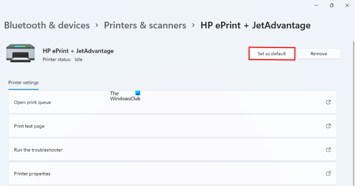 Printer instellen als standaard Windows 11