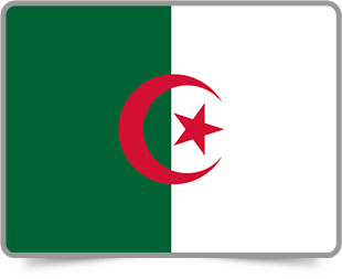 Algerian framed flag icons with box shadow