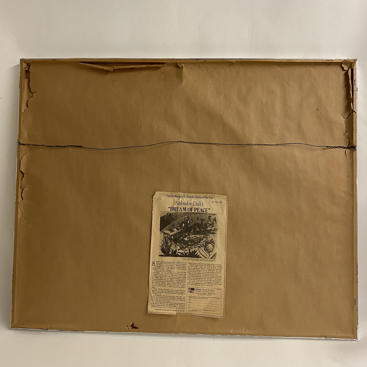 Salvador Dali Signed "Warriors Dream" Lithograph