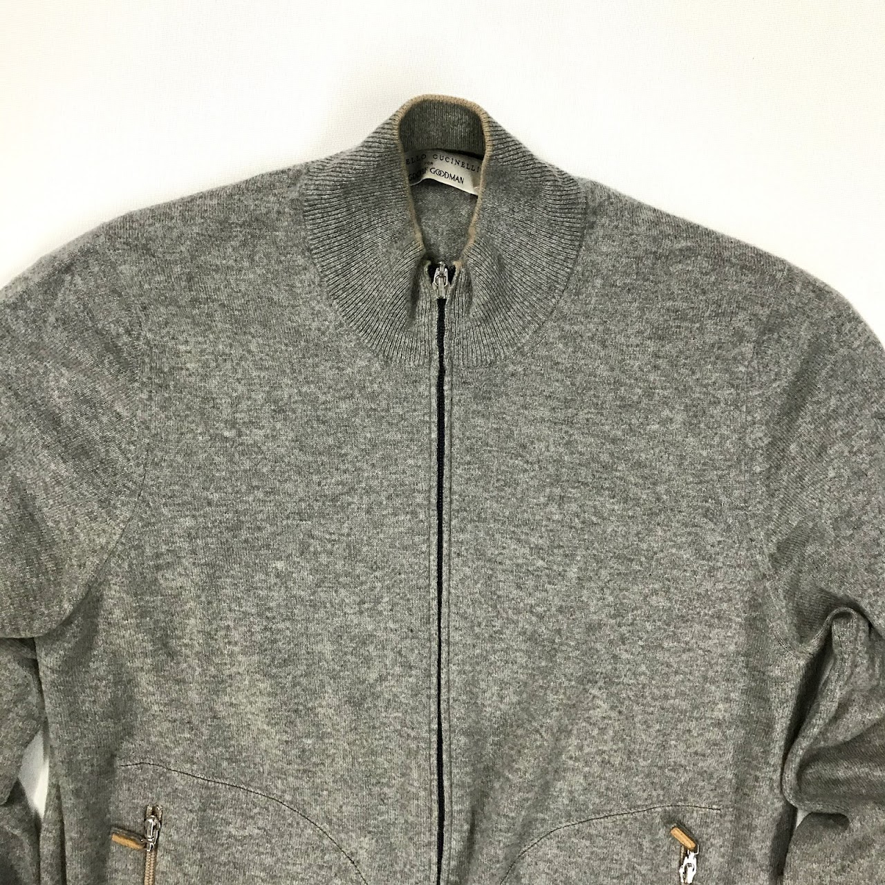 Brunello Cucinelli Grey Cashmere Sweater