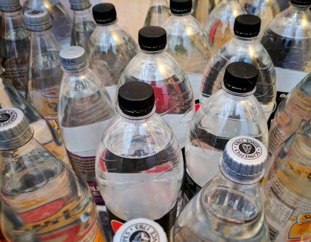 Bottles of emergency water