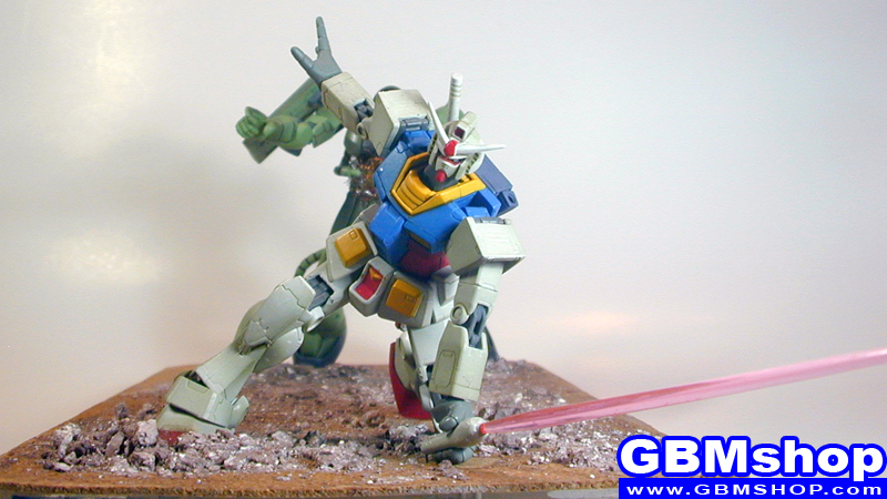 Gundam First Battle / Amuro's First Kill diorama scene