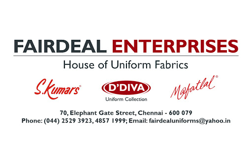 Fairdeal Enterprises, 70, Elephant Gate St, Jutkapuram, Periyamet, Chennai, Tamil Nadu 600003, India, Uniform_Shop, state TN