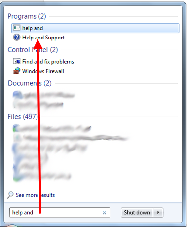 Windows, Help and Support, วิธีการ