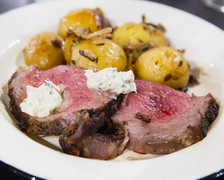 photo of Dry-Aged Ribeye with red wine demi glace