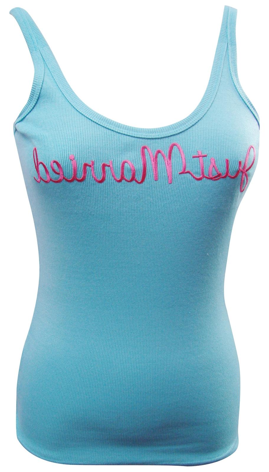 Just Married Turquoise Singlet