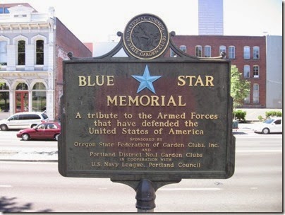 IMG_3393 Blue Star Memorial at Battleship Oregon Memorial Marine Park in Tom McCall Waterfront Park in Portland, Oregon on September 7, 2008