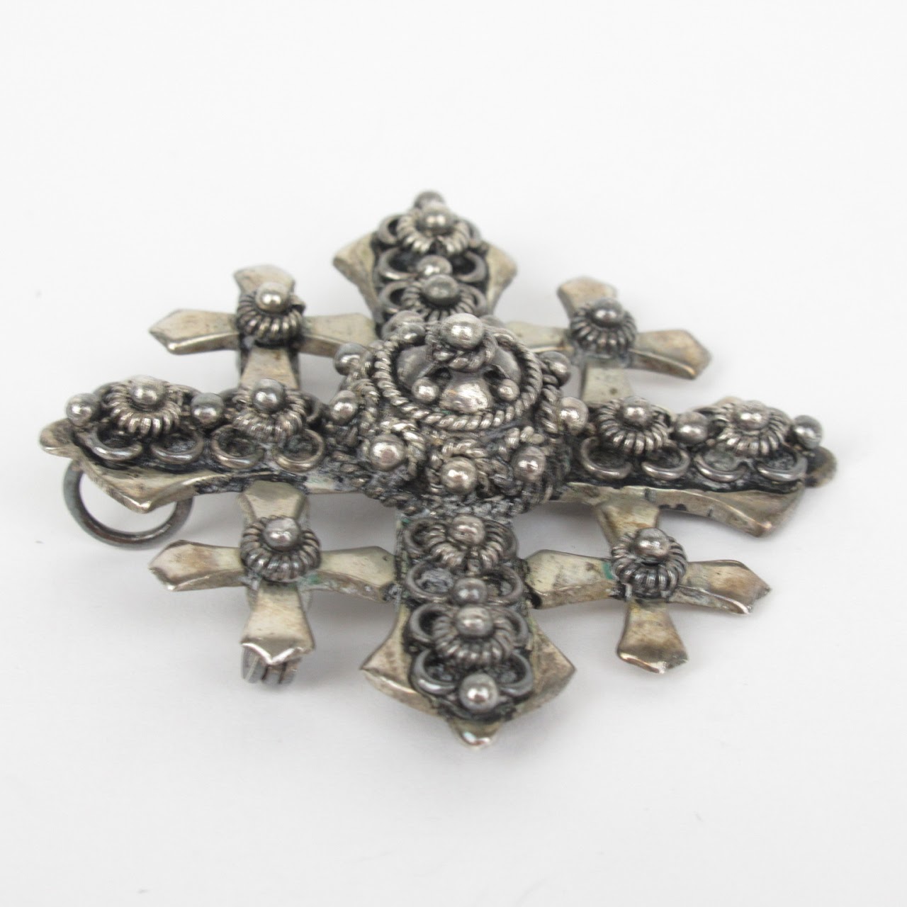 900 Silver Jerusalem Brooch Pendant