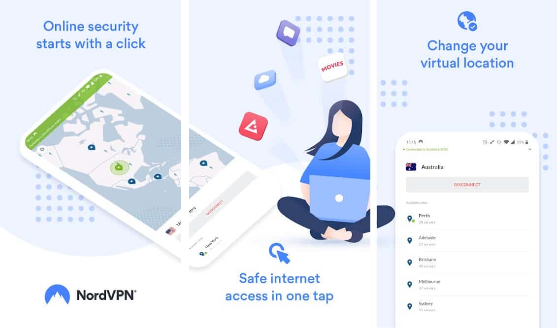 NordVPN |  AndroidでIPアドレスを非表示にする方法