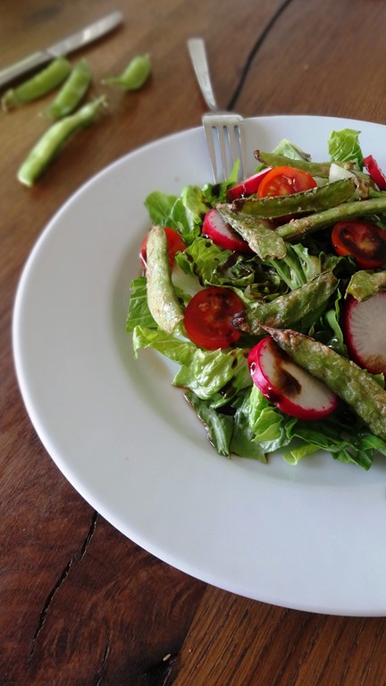 Sommer Salat mit Zuckerschoten