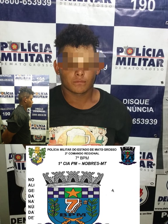 NOBRES: Homem é preso após roubar lojas ao lado da feira municipal