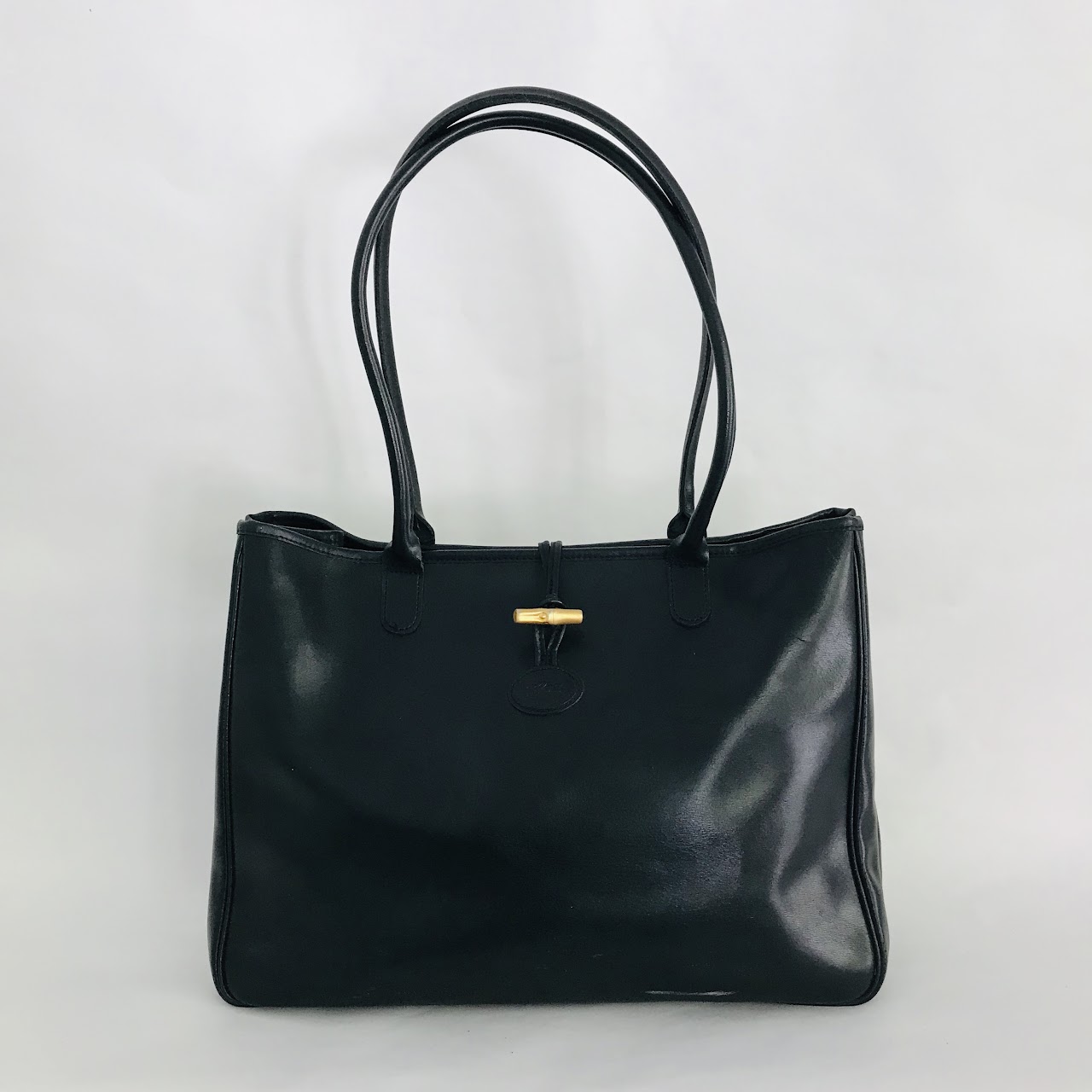 Longchamp Black Leather Tote