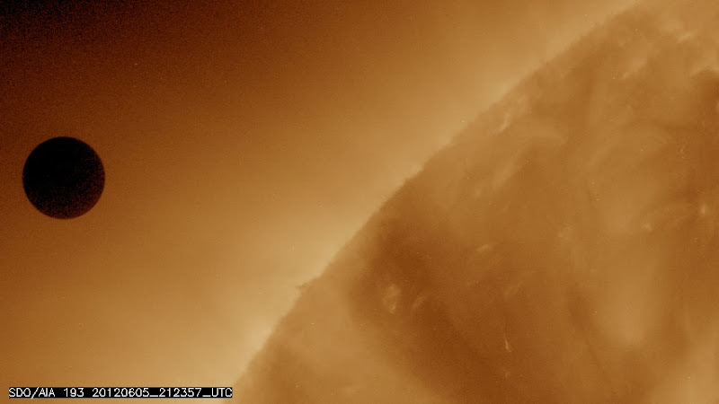 NASA's SDO Satellite Captures Venus Transit Approach. Credit: NASA/SDO, AIA