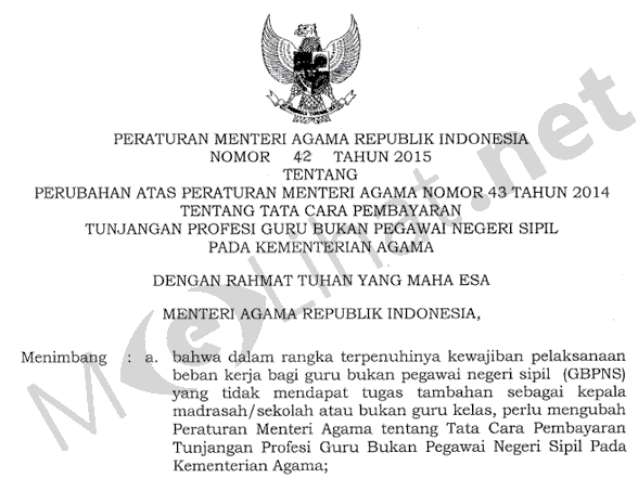 PMA Nomor 42 Tahun 2015 