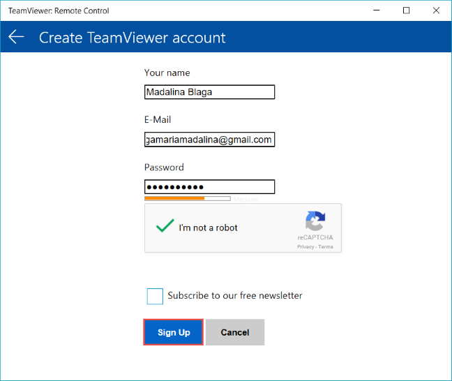 TeamViewer: telecomando, app, Windows