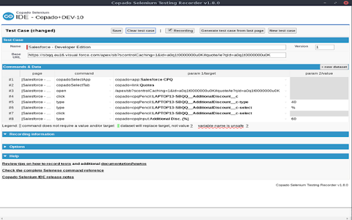 Copado Selenium Recorder