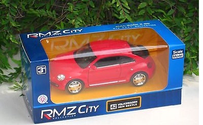 RMZ City Volkswagen New Beetle màu đỏ chạy bằng bánh đà