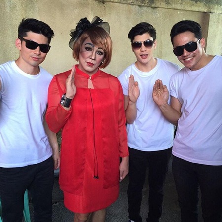 Tidora (Paolo Ballesteros) with her Bernardos - Corbin Edmonds, Kyle Perry and Joco San Juan