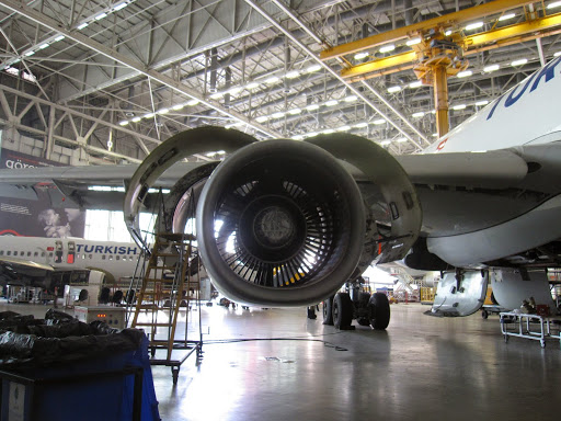 Airplanes being repaired, Turkish Technic