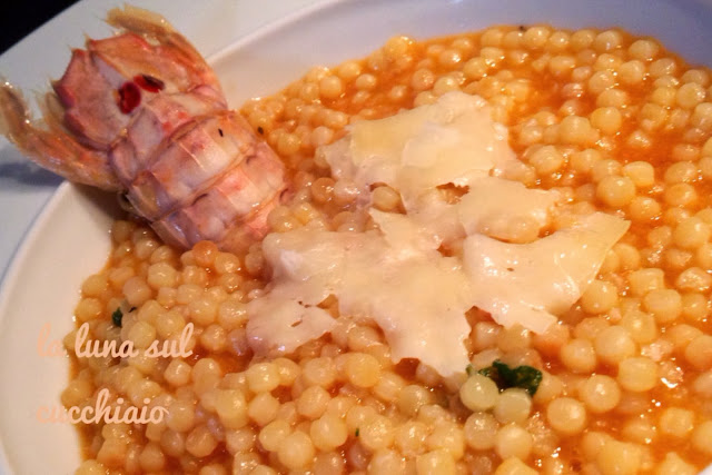 fregola sarda con le canocchie