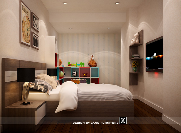 Thiết kế nội thất căn hộ chung cư số 4  W1 120m2, 3 phòng ngủ khu Central Sunrise City 27