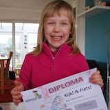 En dan uiteindelijk fietsdiploma!