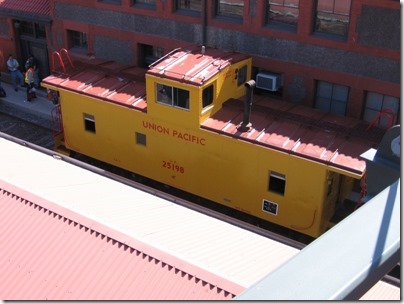 IMG_2858 Union Pacific CA-4 Caboose #25198 at Union Station in Portland, Oregon on May 8, 2010