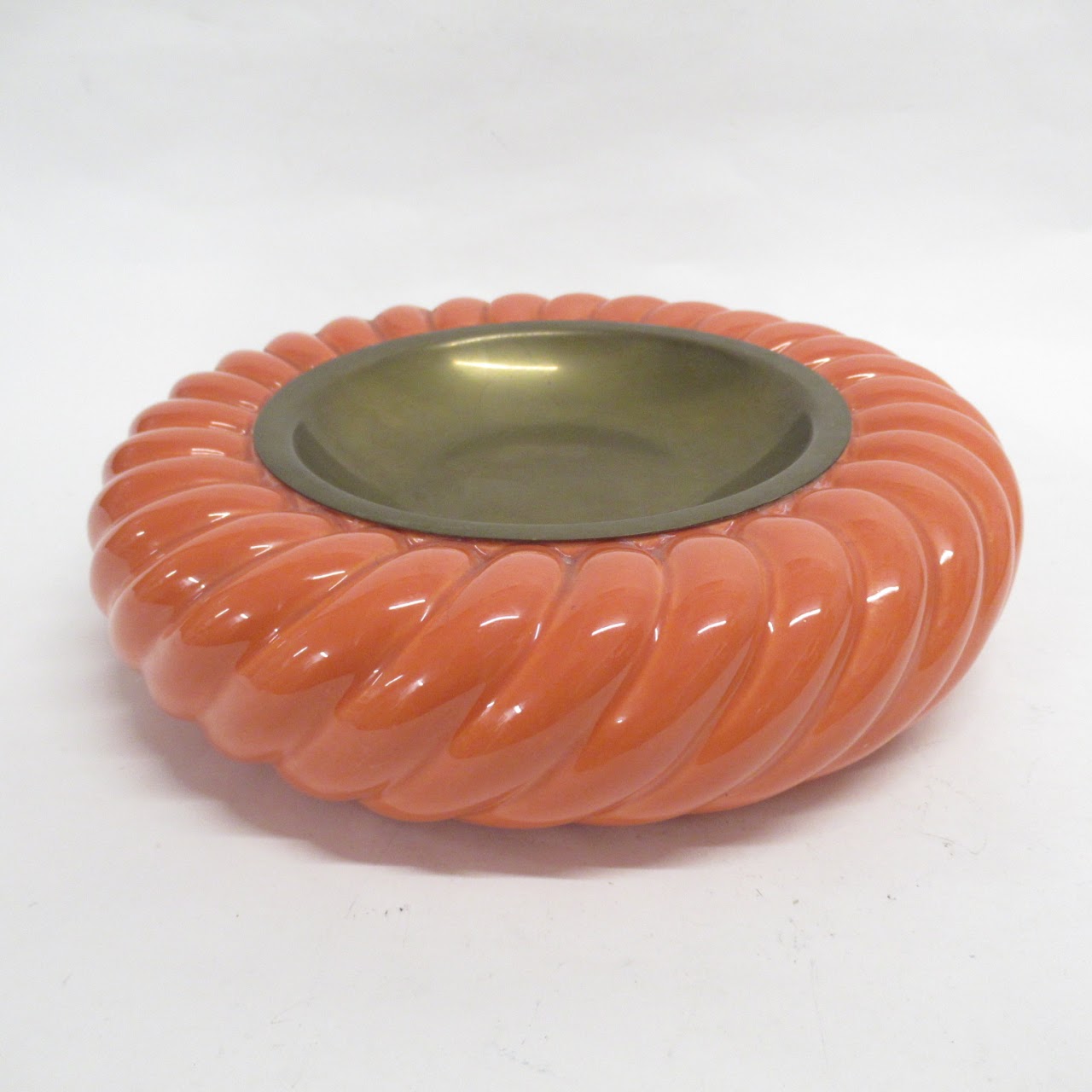 Tommaso Barbi Ceramic Pocket Emptier Orange Ashtray